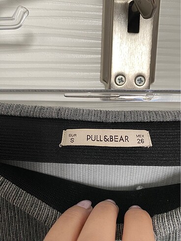 Pull and Bear Pull and bear gri seamless/fitilli etek