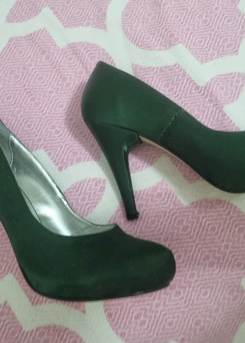 39 Beden Parlak Yeşil Kadın Stiletto Topuklu Ayakkabı