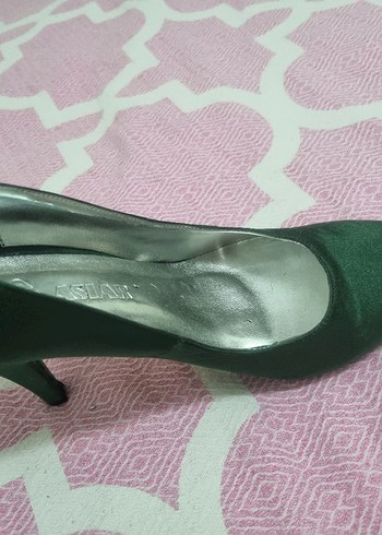 Diğer Parlak Yeşil Kadın Stiletto Topuklu Ayakkabı