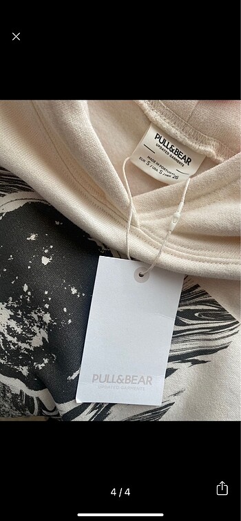 s Beden beyaz Renk pull&bear sweatshirt