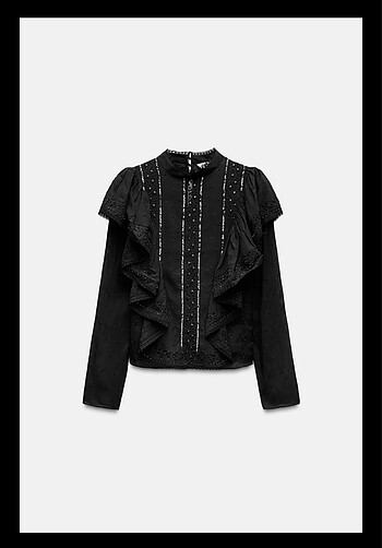 Zara zara romantik volanlı bluz