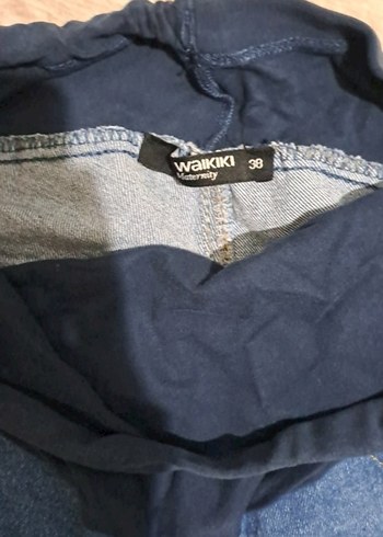 Mavi Hamile Kot Pantolon Rahat Kesim - Görsel 2