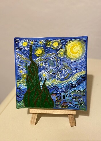 Yıldızlı Gece Van Gogh Yağlı Boya Resim