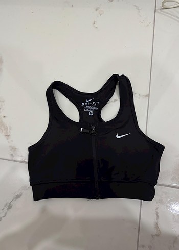 Nike Siyah Spor Sütyeni Fermuarlı Mini