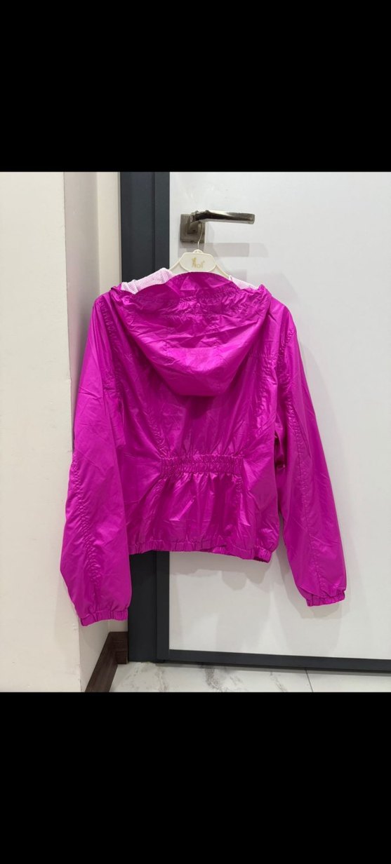 Pembe Fermuarlı yağmurluk - Görsel 3