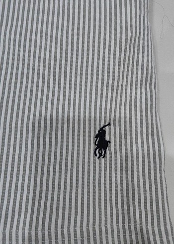 Gri Çizgili Pamuklu Erkek Şort - Görsel 5