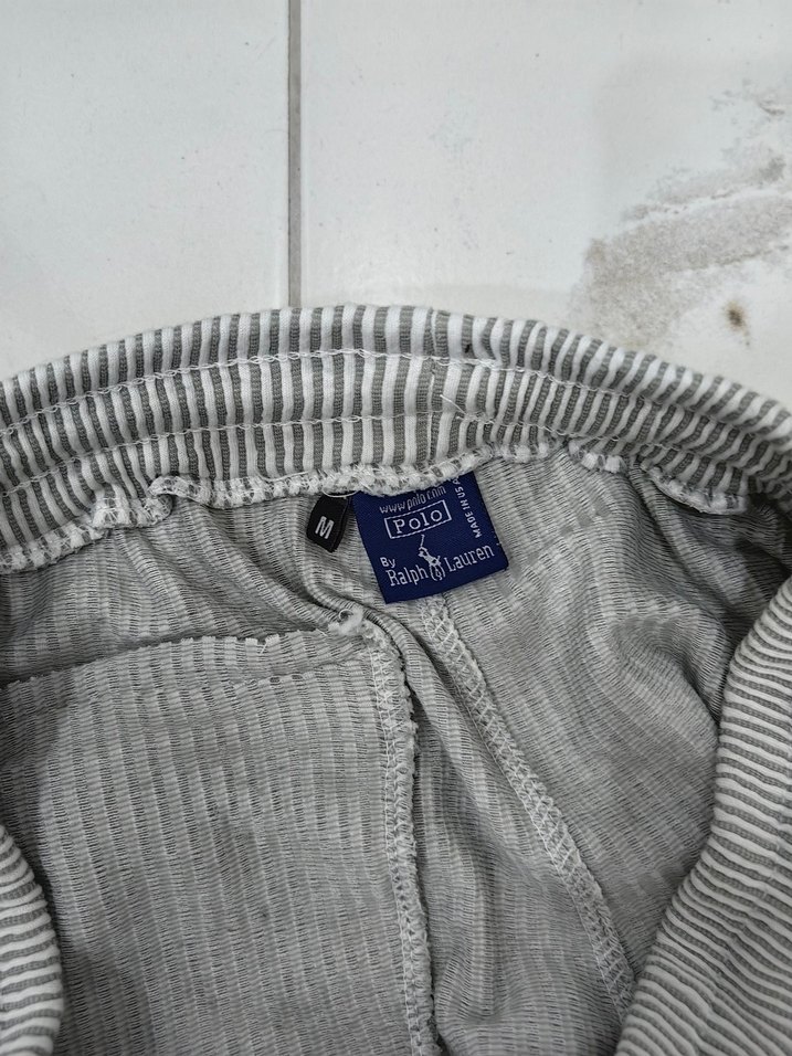 Gri Çizgili Pamuklu Erkek Şort - Görsel 3