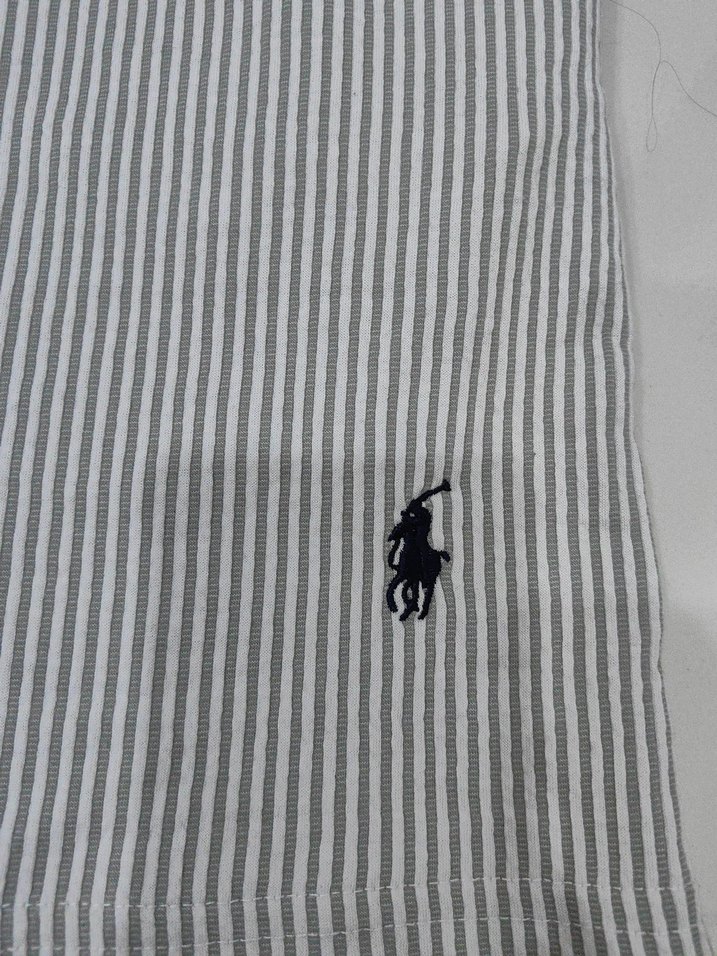 Gri Çizgili Pamuklu Erkek Şort - Görsel 5