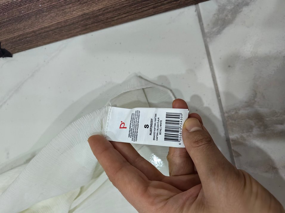 Bohem Kısa Beyaz Drapeli Plaj Elbisesi - Görsel 4