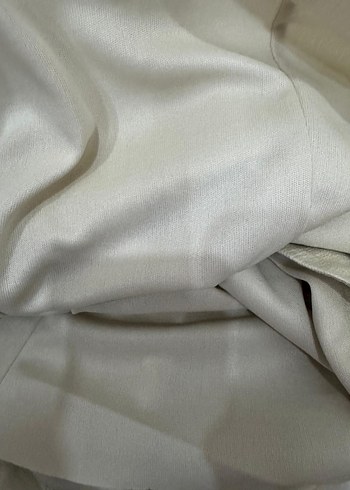 Bej Keten Düğmeli Mini elbise - Görsel 3