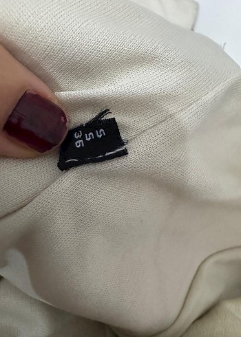 Bej Keten Düğmeli Mini elbise - Görsel 4