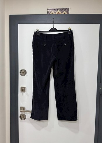 Siyah Süet Kemerli Kadın Pantolon - Görsel 3