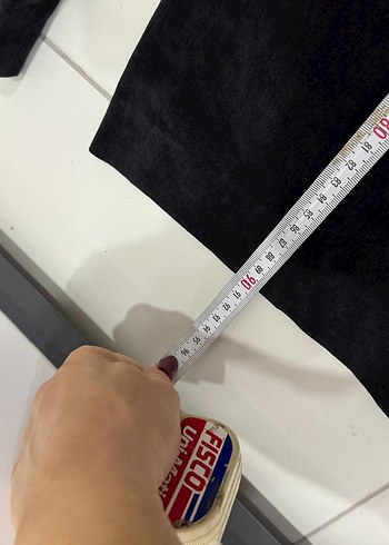 Siyah Süet Kemerli Kadın Pantolon - Görsel 5