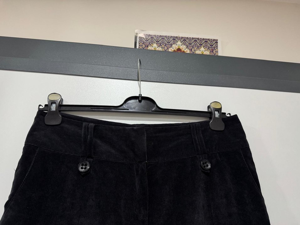 Siyah Süet Kemerli Kadın Pantolon - Görsel 2