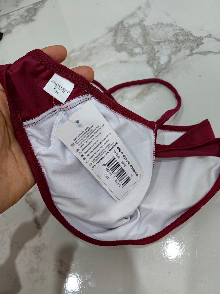 Bordo bikini üstü - Görsel 3