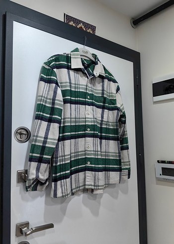 Erkek Yeşil Düğmeli Pamuklu Gömlek - Görsel 3