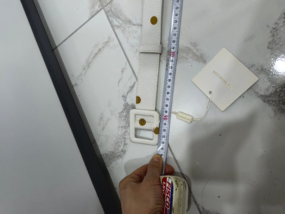 Beyaz Deri Tokalı Kadın Kemer - Görsel 5