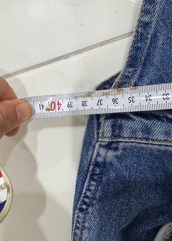 Zara Navy Kadın Denim Uzun Tulum