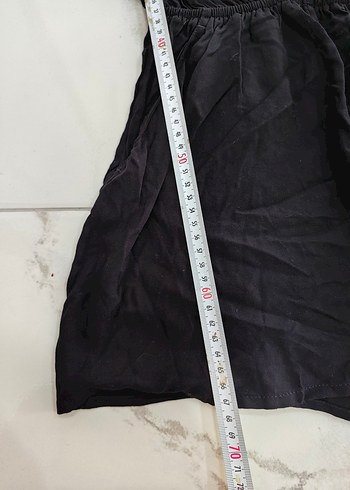 H&M Siyah Kolsuz Mini Keten Tulum