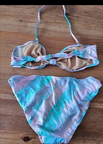 Diğer Pembe bağlamalı bohem bikini takımı