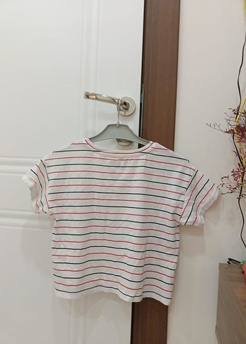 LTB Beyaz Çizgili Kısa Kollu Tişört