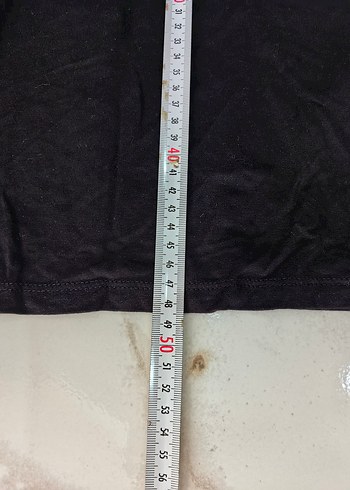 s Beden Kadın Siyah Keten Salaş Kısa Kollu tişört