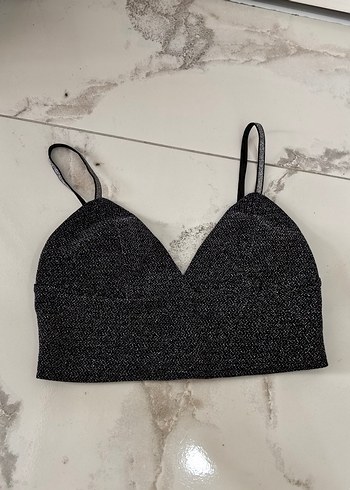 Zara Siyah İnce Askılı Mini Büstiyer