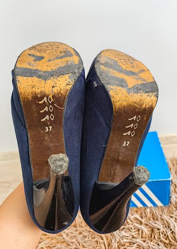 Lacivert  Platform Topuklu Kadın Ayakkabı - Görsel 6