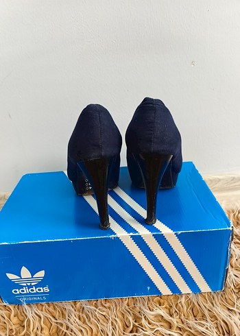 Lacivert  Platform Topuklu Kadın Ayakkabı - Görsel 7