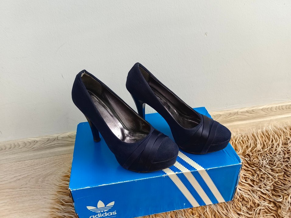 Lacivert  Platform Topuklu Kadın Ayakkabı - Görsel 2