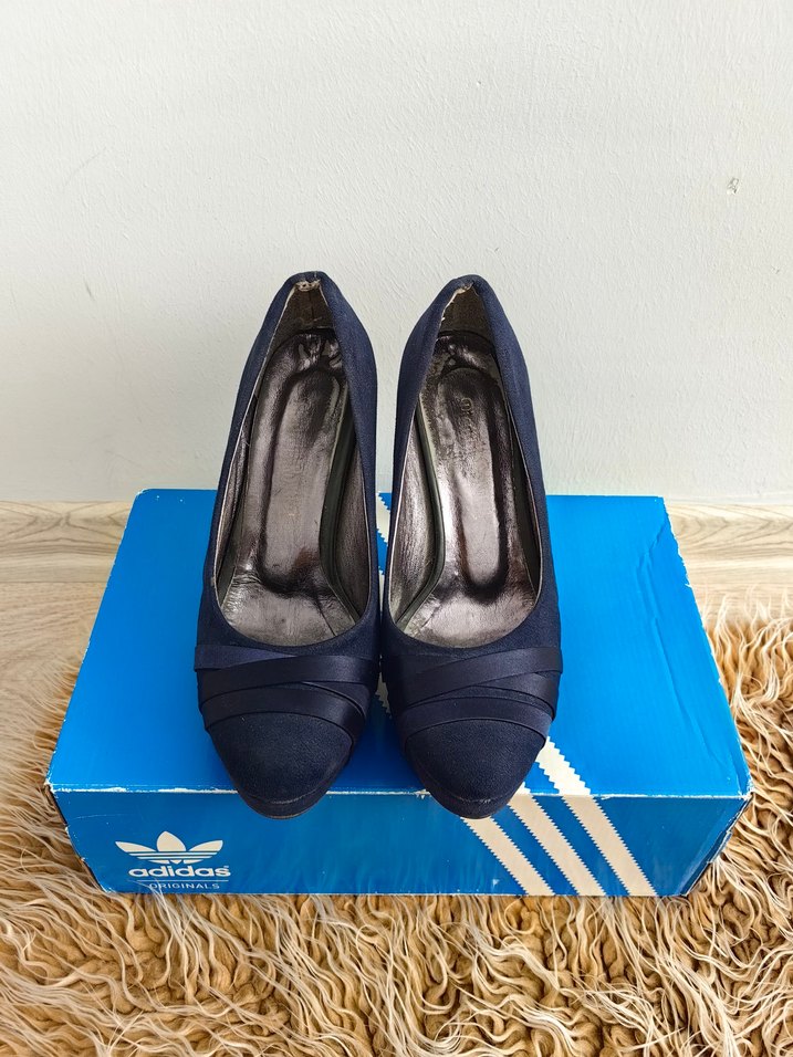 Lacivert  Platform Topuklu Kadın Ayakkabı - Görsel 3