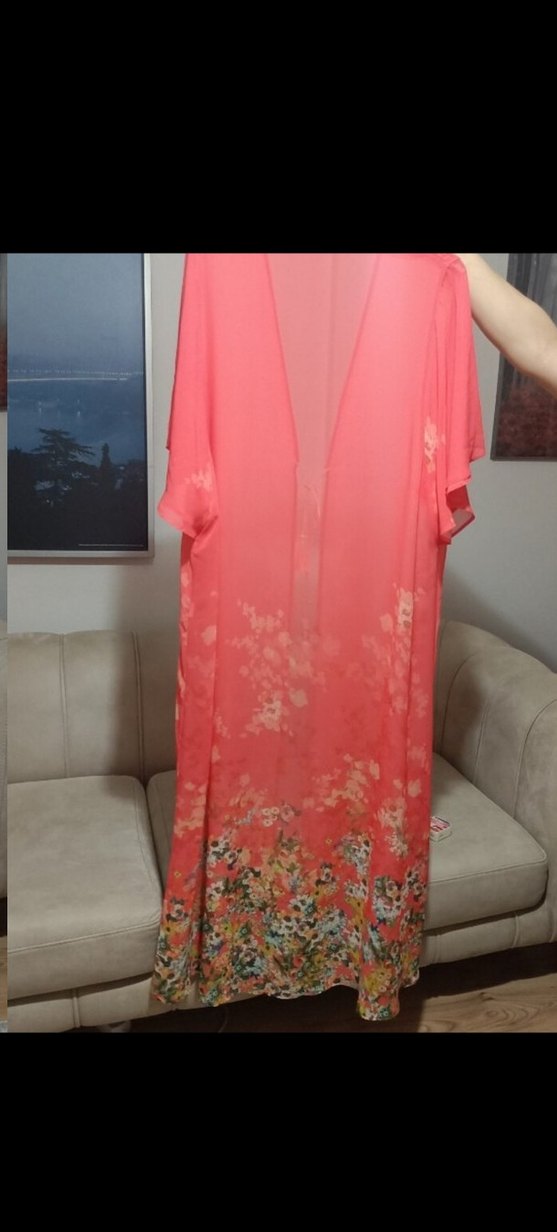 Pembe Uzun Bağlamalı Bohem pareo - Görsel 2