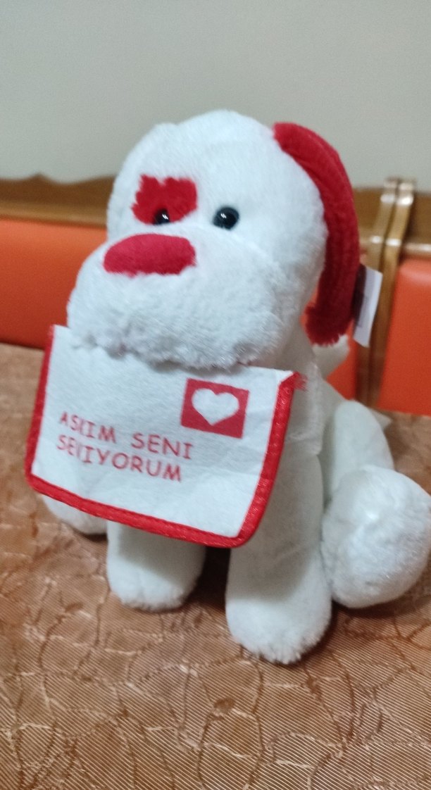 Beyaz Peluş Köpek Oyuncak - Görsel 2