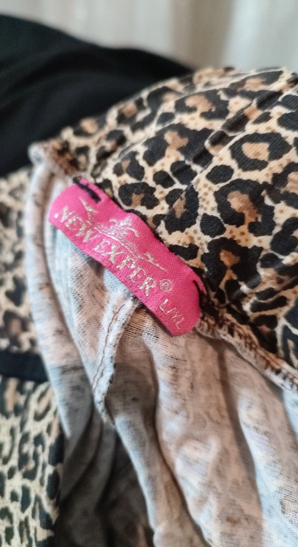 Kadın Leopar Desenli Salaş Kumaş Pantolon - Görsel 4