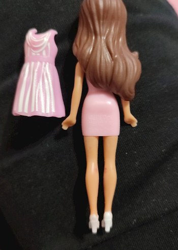 Polly Pocket Pembe Pastel Elbiseli Bebek - Görsel 4