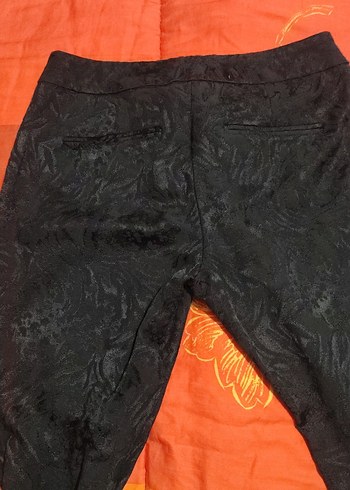 Mudo Collection Siyah Desenli Kadın Kumaş Pantolon - Görsel 6