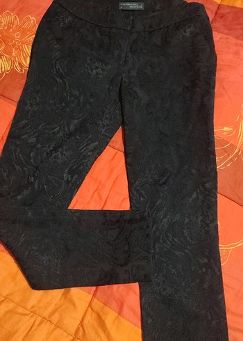 Mudo Collection Siyah Desenli Kadın Kumaş Pantolon - Görsel 3