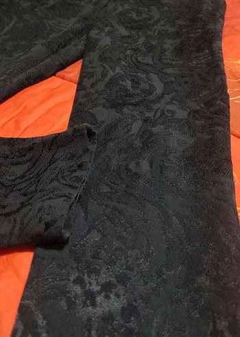 Mudo Collection Siyah Desenli Kadın Kumaş Pantolon - Görsel 4