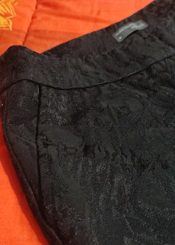 Mudo Collection Siyah Desenli Kadın Kumaş Pantolon - Görsel 5