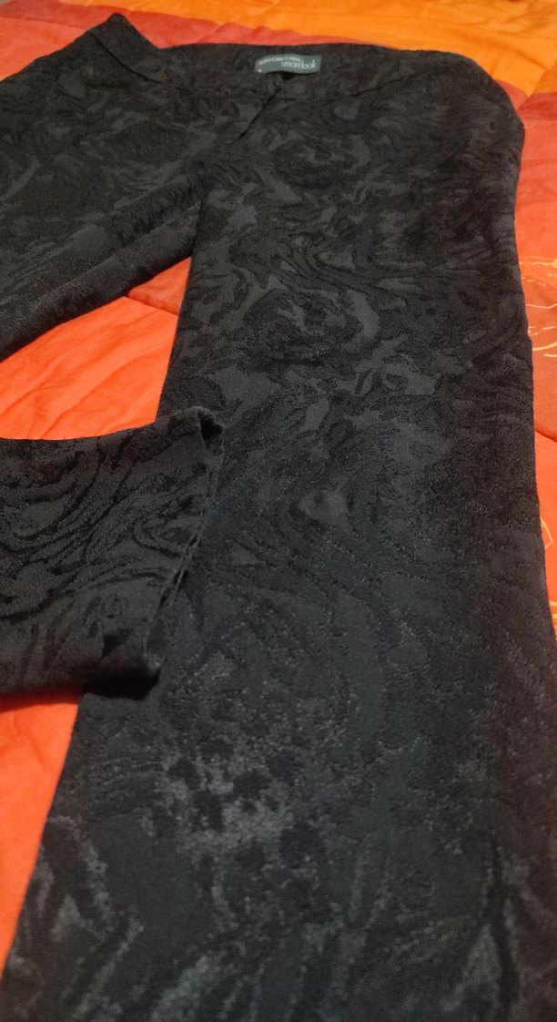 Mudo Collection Siyah Desenli Kadın Kumaş Pantolon - Görsel 4