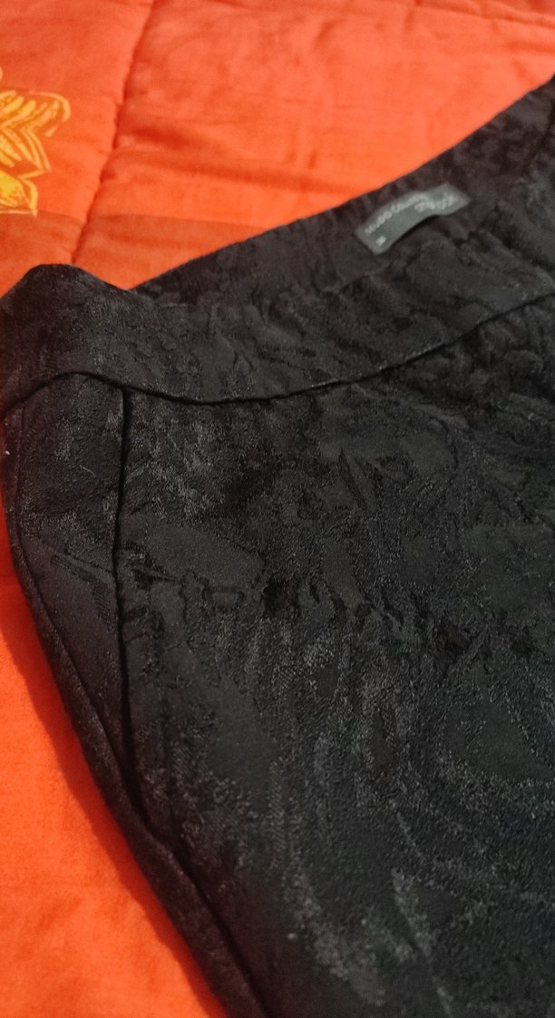 Mudo Collection Siyah Desenli Kadın Kumaş Pantolon - Görsel 5