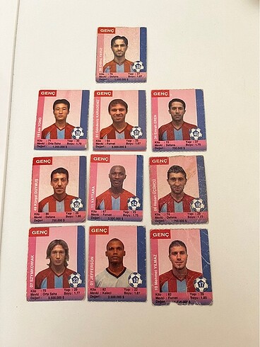 Trabzonspor futbolcu kartları