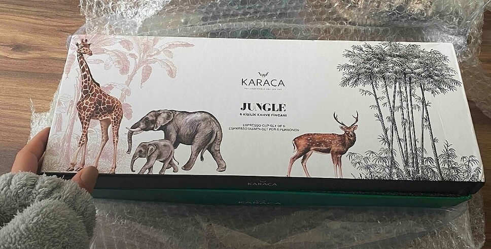 Karaca jungle 6 li kahve takimi