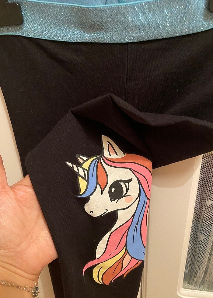 H&M kız çocuk tayt 7-8 yaş - Görsel 5