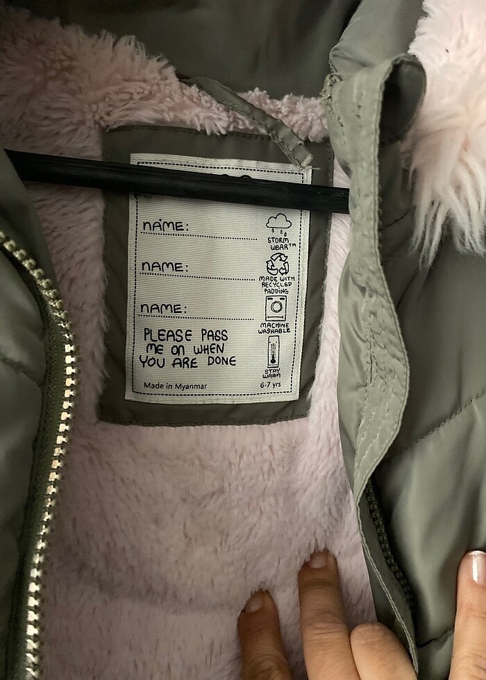 Kız çocuk mont 6-7yaş M&S - Görsel 3