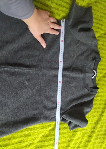 xl Beden gri Renk Gri Kısa Kollu elbise