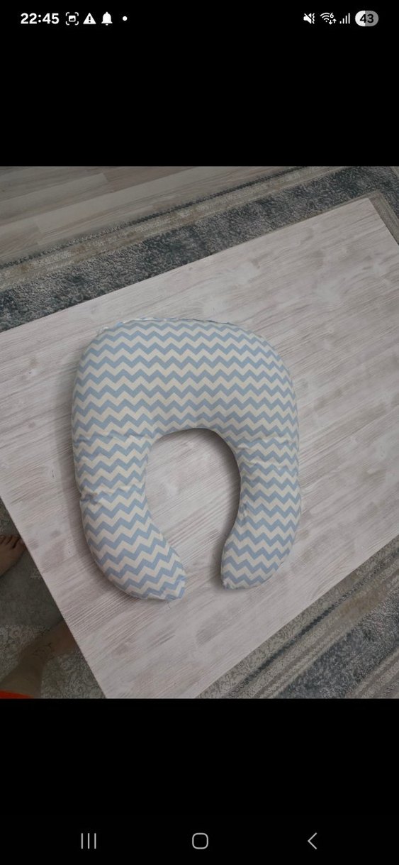 Mavu Zigzag Desenli Emzirme ve Hamile Yastığı - Görsel 2