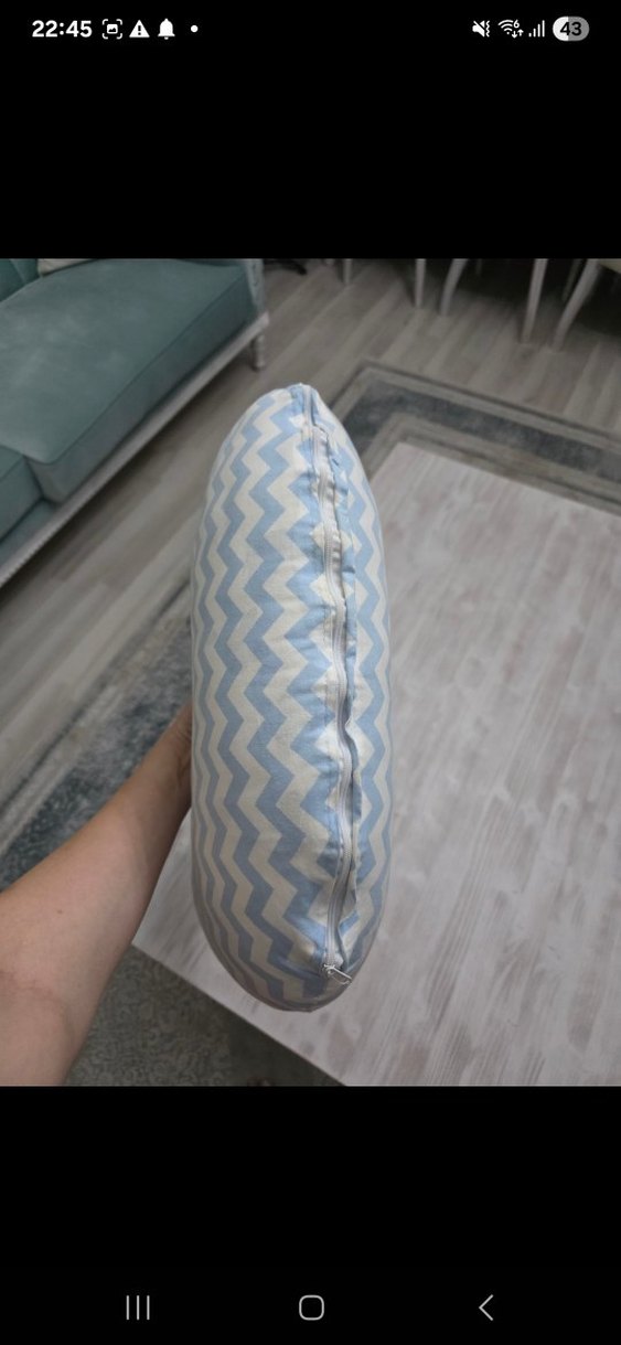 Mavu Zigzag Desenli Emzirme ve Hamile Yastığı - Görsel 3