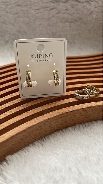 XUPING GOLD VIP 14K TAŞLI KÜPE