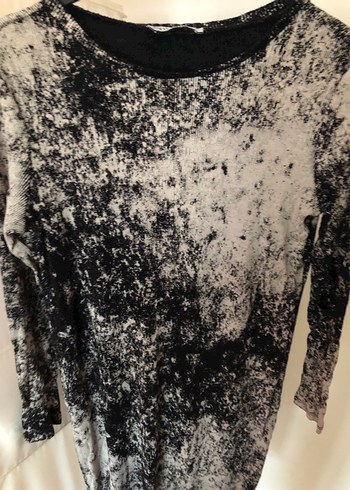 Zara Desenli Uzun Kollu Triko Elbise - Görsel 3